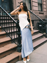 Resistance Asymmetrical Maxi Skirt Blue